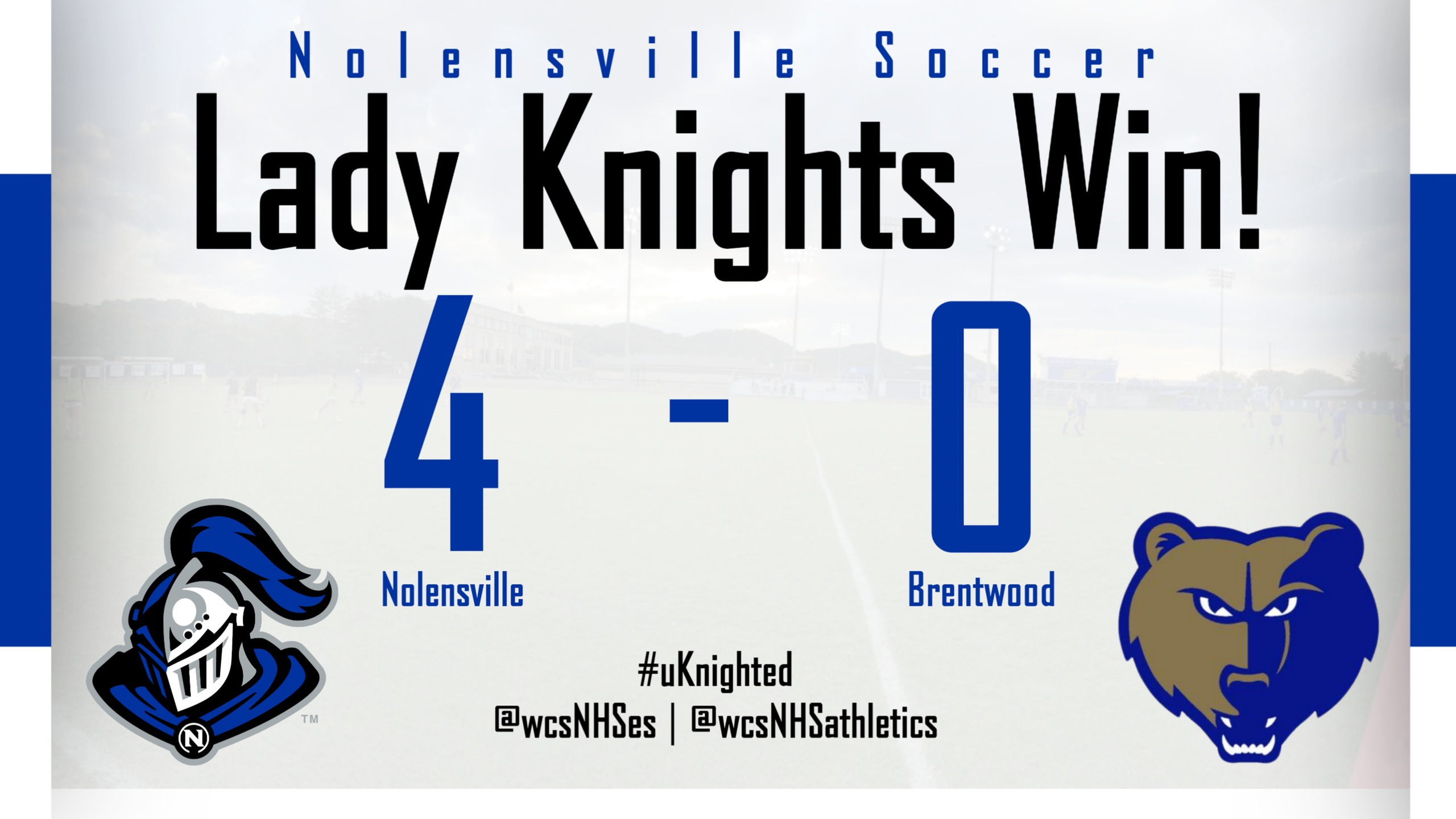 Lady Knights Soccer Shuts Out Brentwood, 4-0