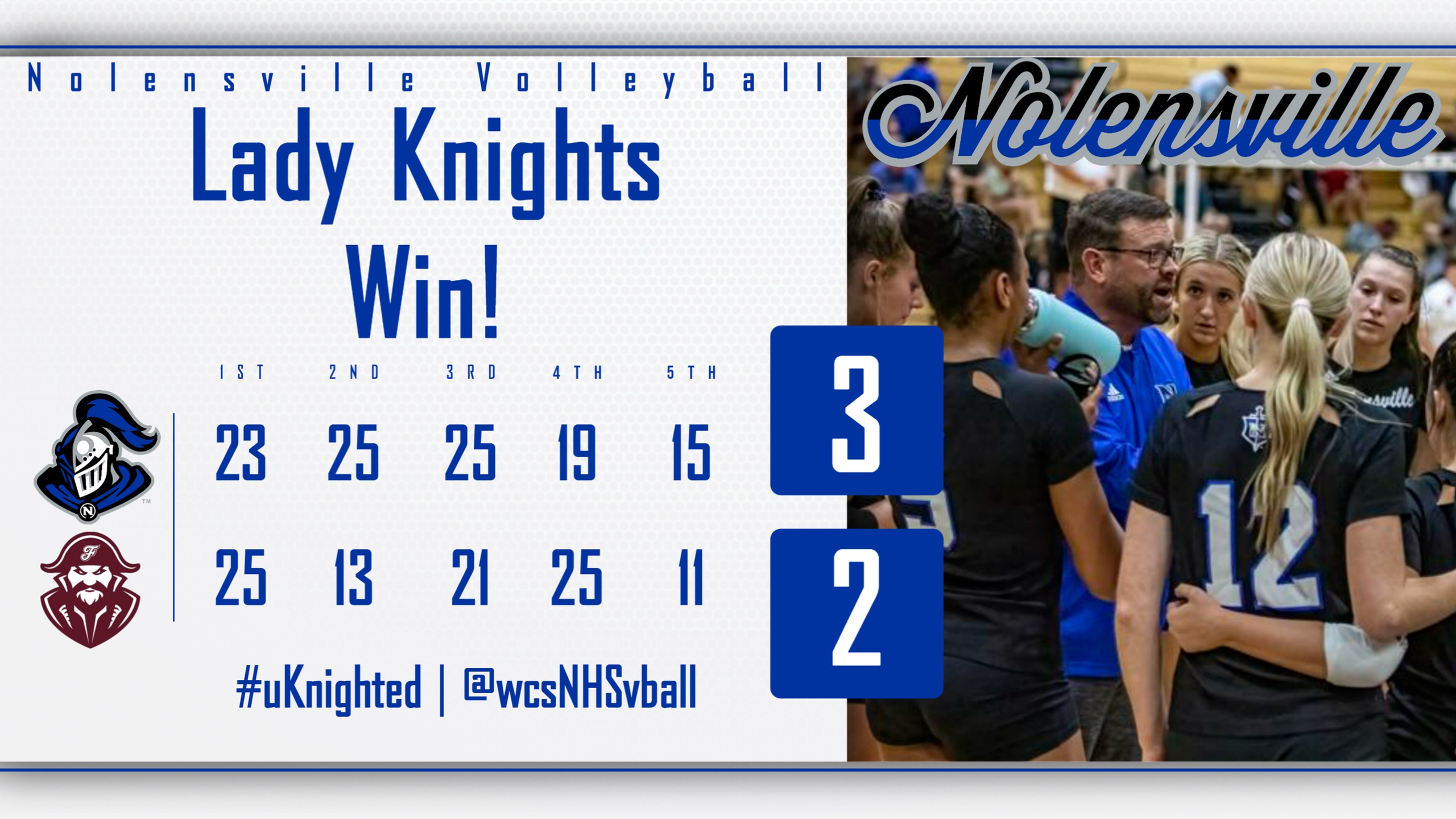 Volleyball Takes Thriller Over Franklin in 5 Sets